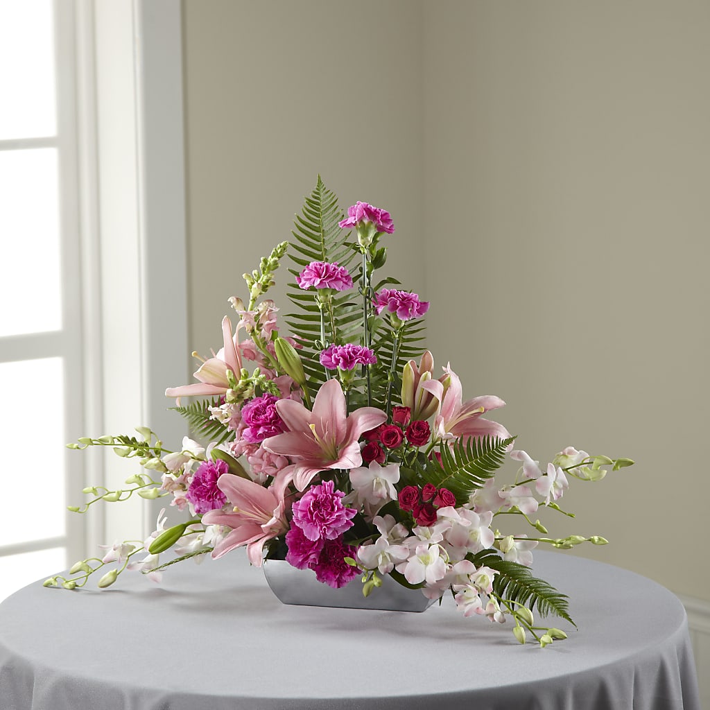 Uplifting Moments Arrangement – Forget Me Not Flowers, Whitney TX