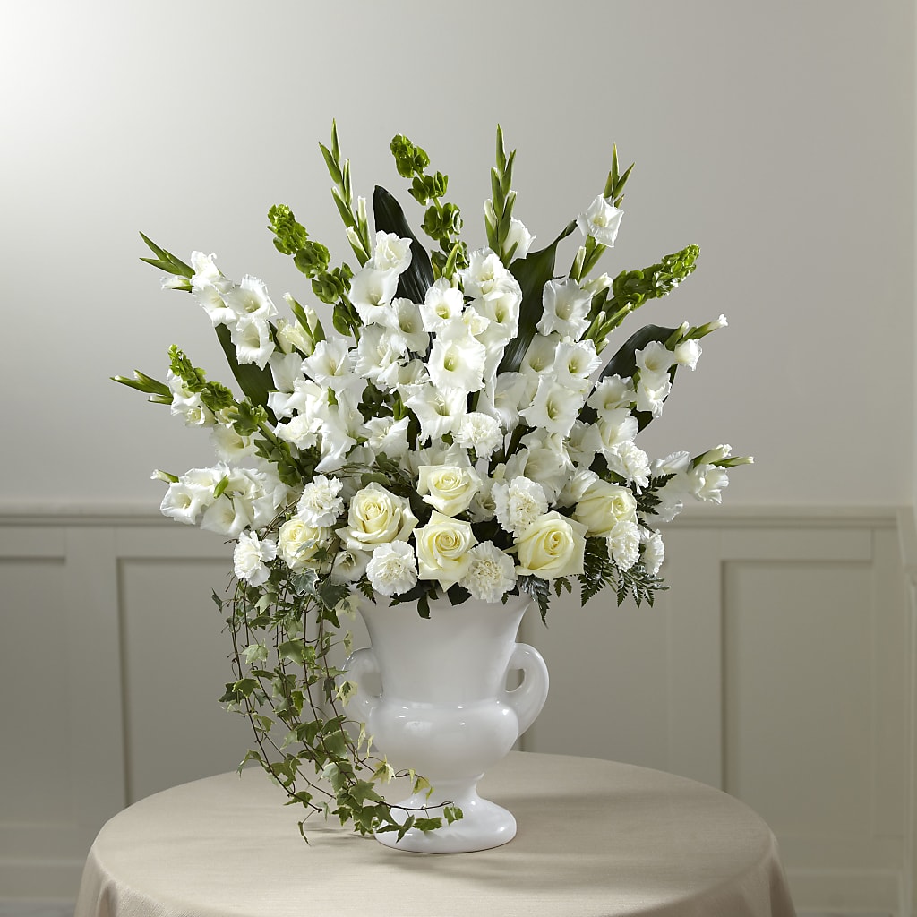 Fond Reflections Arrangement – Forget Me Not Flowers, Whitney TX