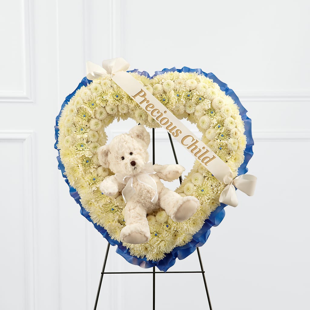 Precious Child Standing Heart – Forget Me Not Flowers, Whitney TX