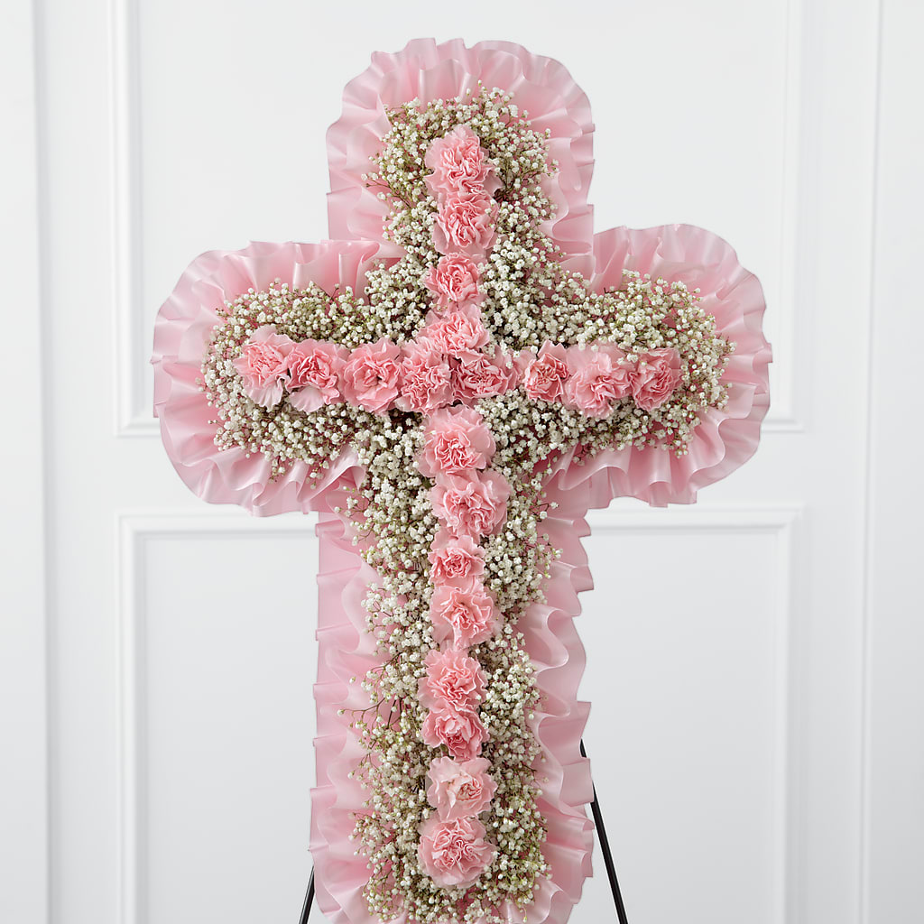 Angel's Cross Easel – Forget Me Not Flowers, Whitney TX