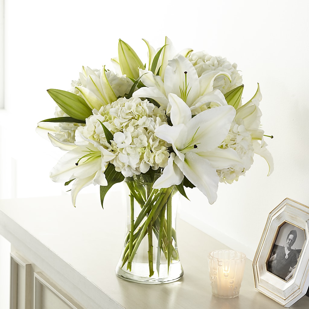 Compassionate Lily Bouquet – Forget Me Not Flowers, Whitney TX