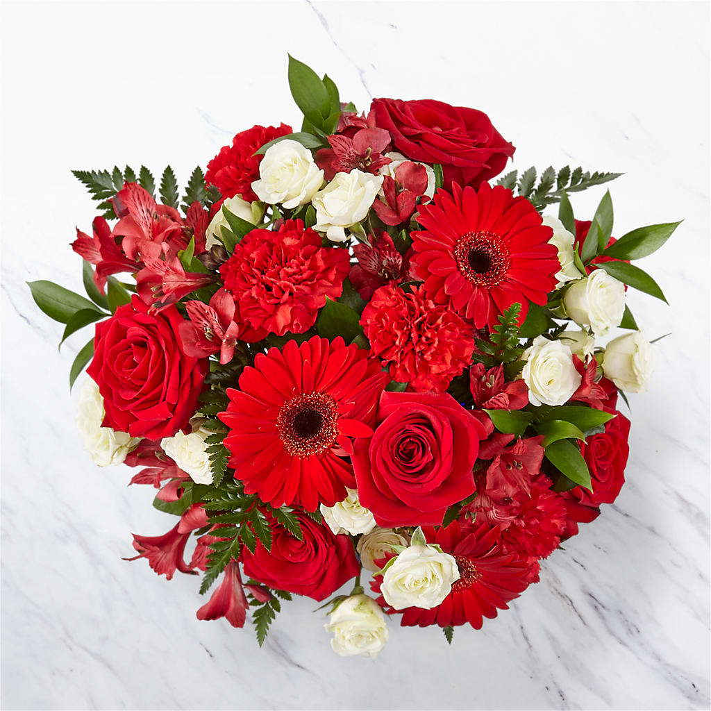 Hearts Embrace Bouquet – Forget Me Not Flowers, Whitney TX