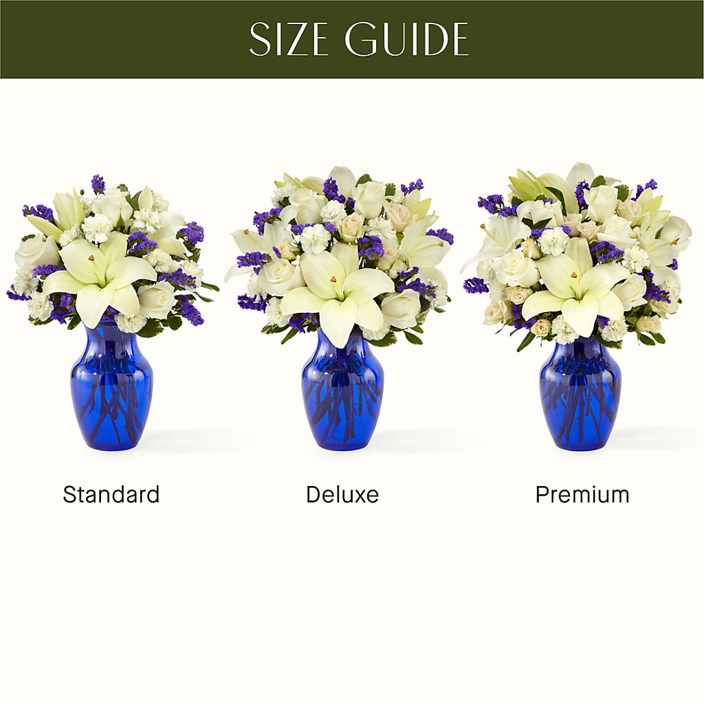 Sapphire Rush Bouquet – Forget Me Not Flowers, Whitney TX
