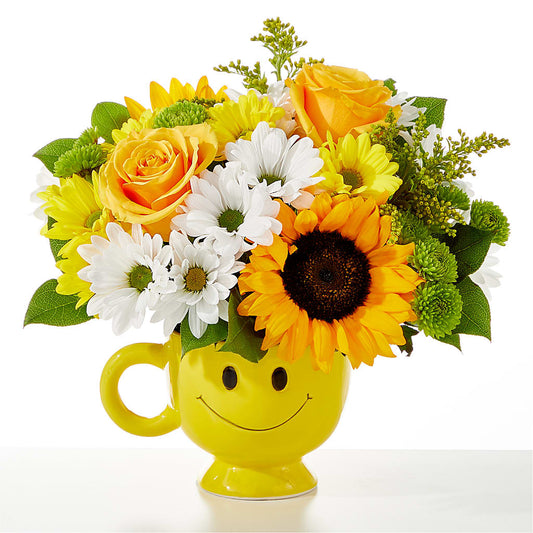 Be Happy Bouquet –  Forget Me Not Flowers, Whitney TX