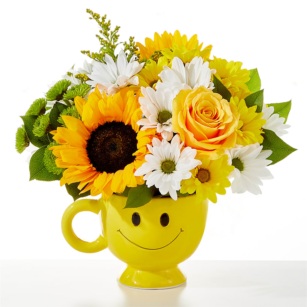 Be Happy Bouquet –  Forget Me Not Flowers, Whitney TX
