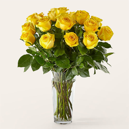 Long Stem Yellow Rose Bouquet – FORGET ME NOT FLOWERS, Whitney TX