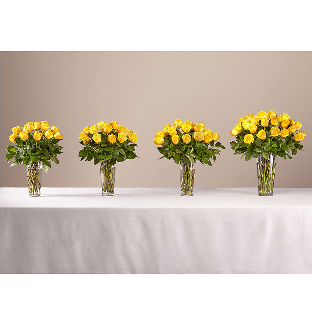 Long Stem Yellow Rose Bouquet –  Forget Me Not Flowers, Whitney TX