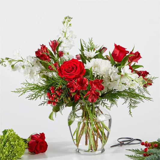 Merry Moment Bouquet – A Florist Original –  Forget Me Not Flowers, Whitney TX