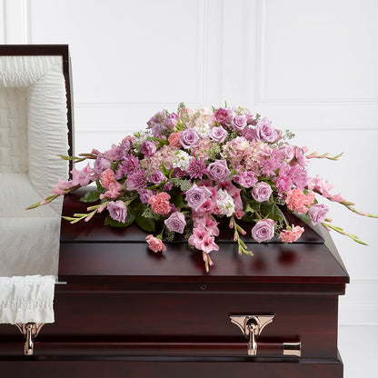 Immorata Casket Spray –  Forget Me Not Flowers, Whitney TX