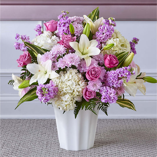 Heaven Sent Floor Basket –  Forget Me Not Flowers, Whitney TX