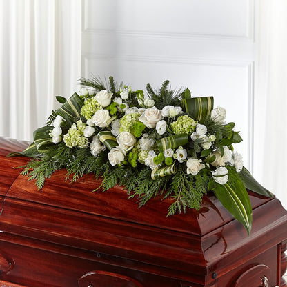 Hopeful Gesture Casket Spray –  Forget Me Not Flowers, Whitney TX