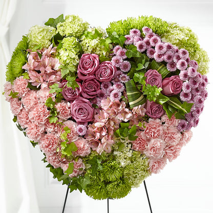 Heartwarming Standing Heart –  Forget Me Not Flowers, Whitney TX