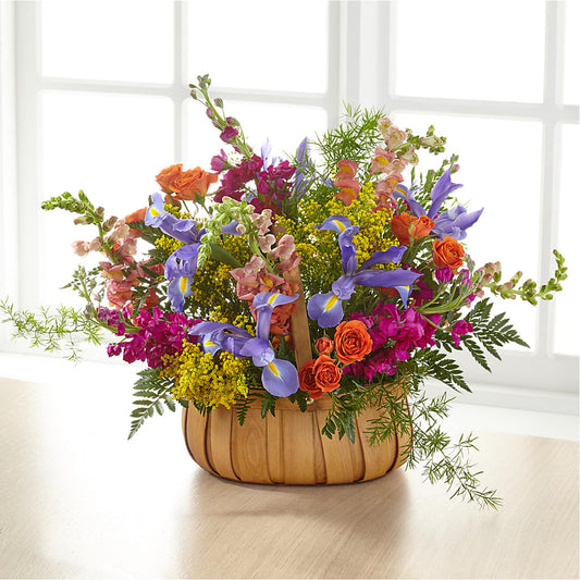 Garden of Life Basket –  Forget Me Not Flowers, Whitney TX