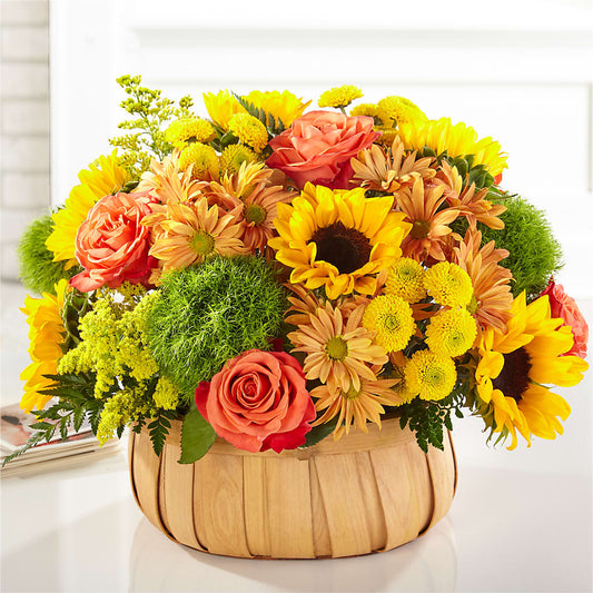 Harvest Sunflower Basket – FORGET ME NOT FLOWERS, Whitney TX