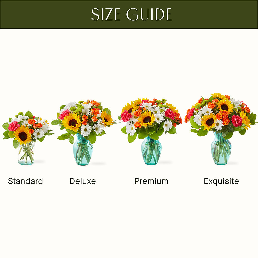 Sun-drenched Blooms Bouquet –  Forget Me Not Flowers, Whitney TX