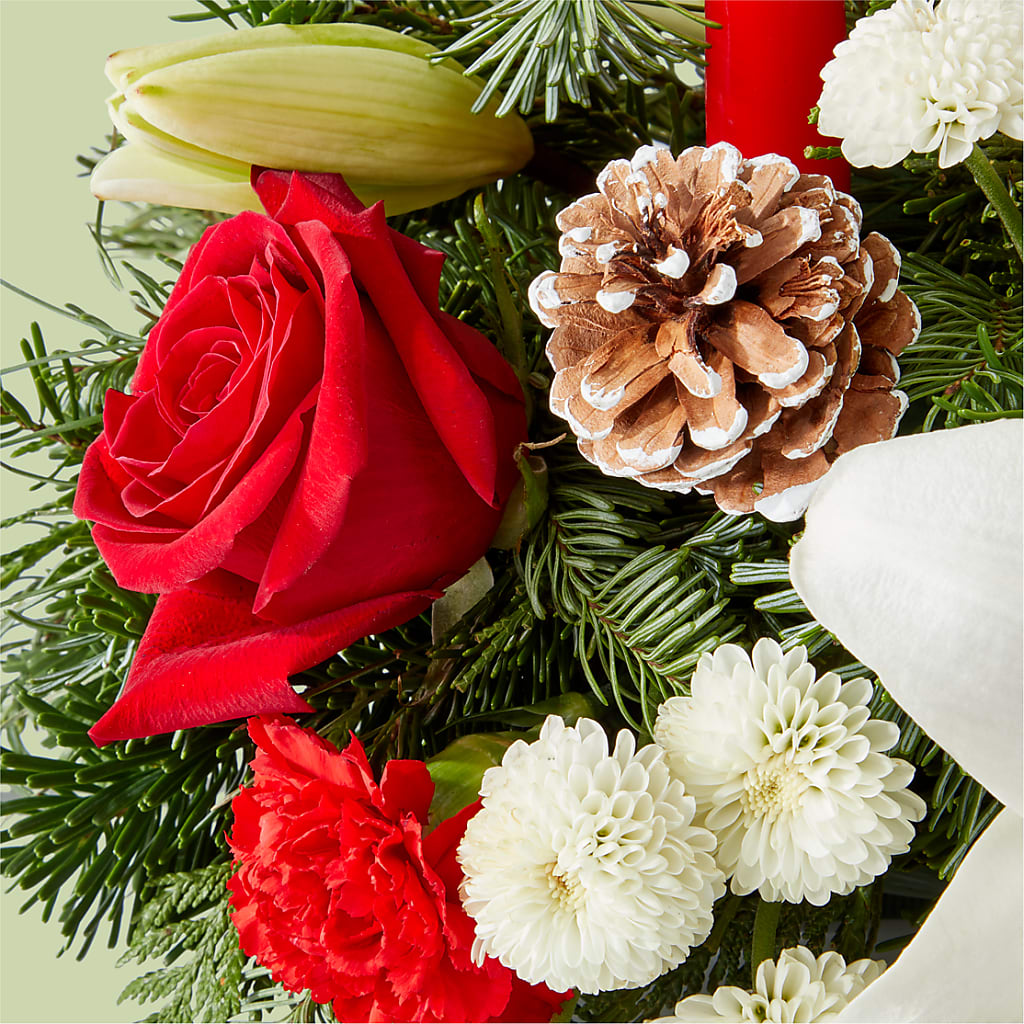 Seasonal Festivities Centerpiece –  Forget Me Not Flowers, Whitney TX