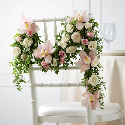 Orchid Rose Chair Décor –  Forget Me Not Flowers, Whitney TX